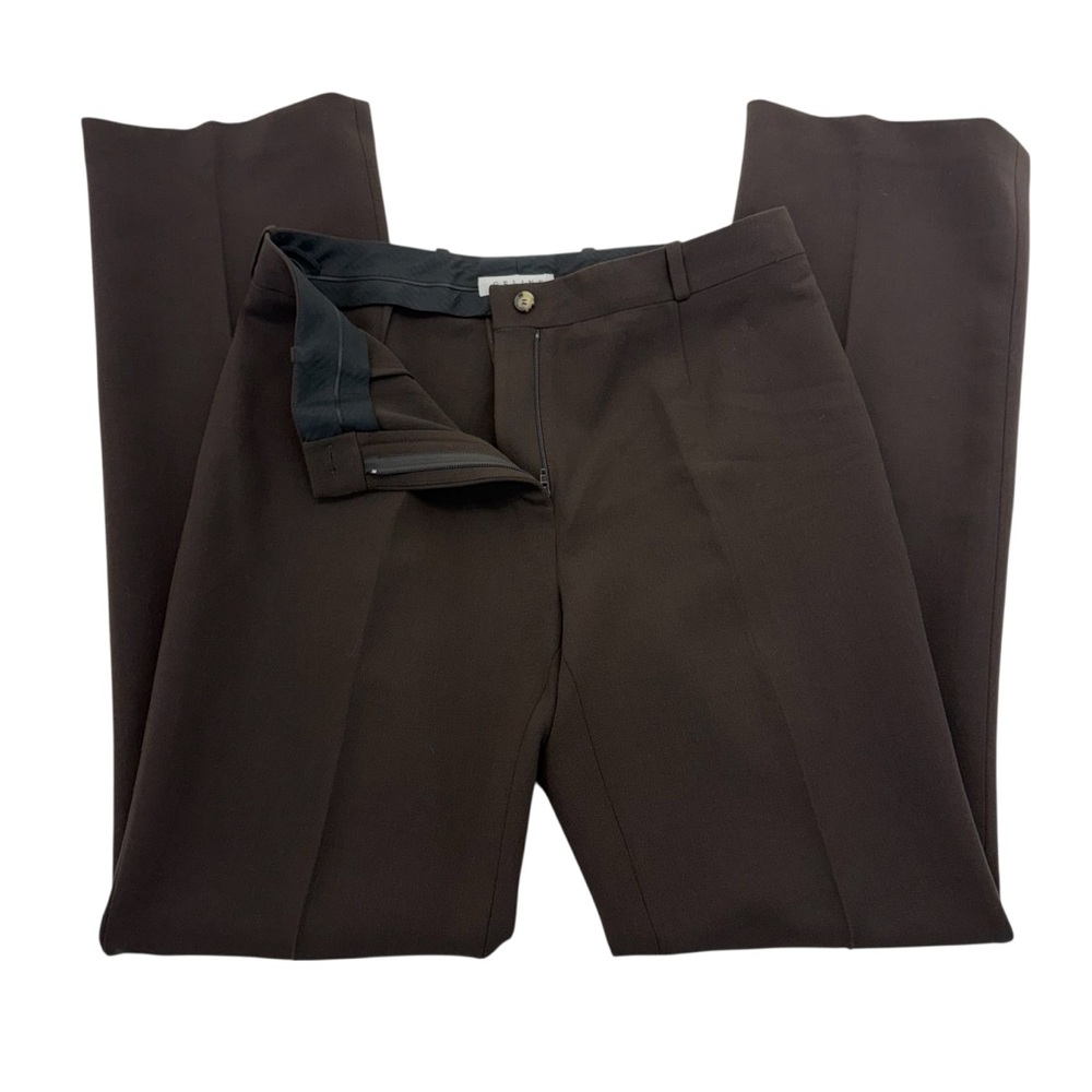 Celine Stretch Wool Pants 42 Brown - Picture 3 of 16